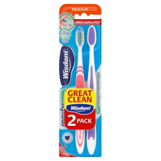 Wisdom Medium Toothbrushes 2pk 1 Wisdom Medium Toothbrushes 2pk