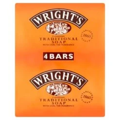 B&M Wright's Traditional Soap Bars 4pk