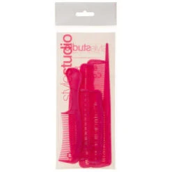 Hair Comb Set 6pc - Pink -Care Product Store 314933 style studio 6 piece comb set pink