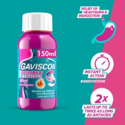 Gaviscon Double Action 150ml -Care Product Store 331028 gaviscon double action mint liquid 150ml 2