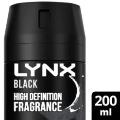 Lynx Deodorant Bodyspray - Black 200ml -Care Product Store 332835 lynx black body spray 200ml 2