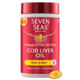 B&M Seven Seas Cod Liver Oil Capsules 120pk 2 B&M Seven Seas Cod Liver Oil Capsules 120pk - Image 2