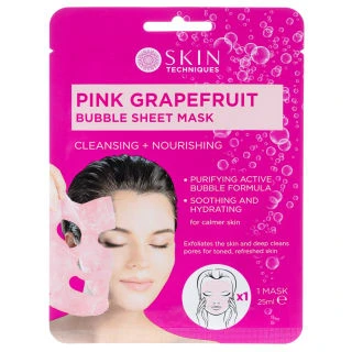 Skin Techniques Pink Grapefruit Bubble Sheet Mask 1 Skin Techniques Pink Grapefruit Bubble Sheet Mask