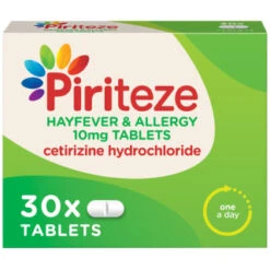 B&M Piriteze Hayfever & Allergy 10mg Tablets 30pk