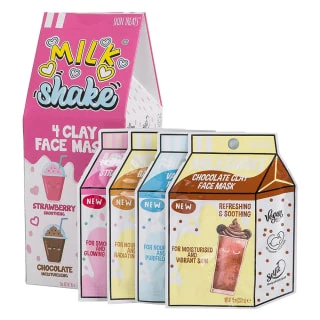 B&M Skin Treats Milkshake Clay Face Masks 4pk 2 B&M Skin Treats Milkshake Clay Face Masks 4pk - Image 2