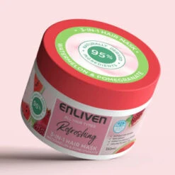 Enliven Softening 3-in-1 Hair Mask 350ml - Watermelon & Pomegranate 5 Enliven Softening 3-in-1 Hair Mask 350ml - Watermelon & Pomegranate -Care Product Store 384891 enliven mask 350ml watermelon pomegranate